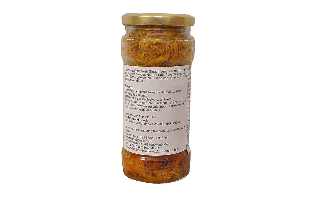 Shef's Kitchen Adrak Achar (Ginger Pickle)   Pack  400 grams